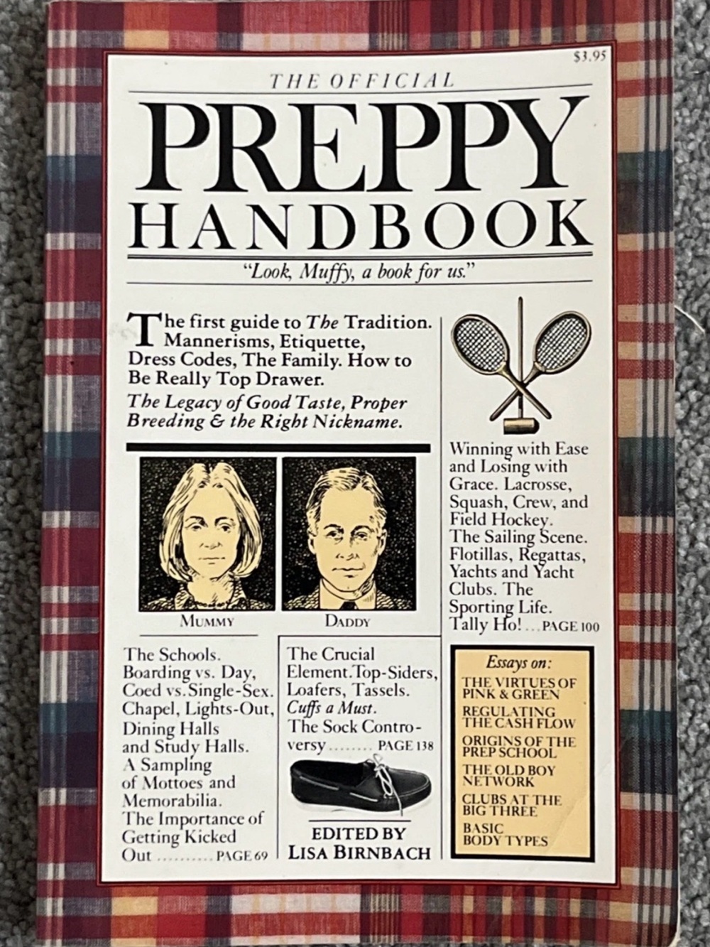 The Official Preppy Handbook — Plaid Cover in Red & Cream